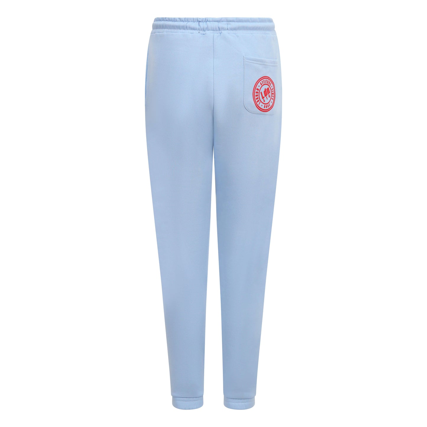 Women's High-Waist Joggers with Logo Print Sky Blue - London Attitude