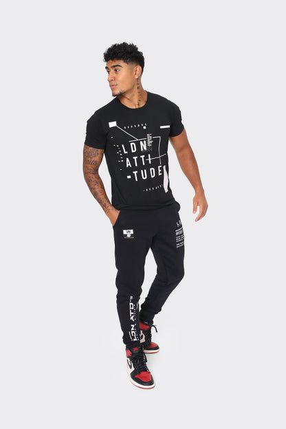 LDN Attitude Graphic T-shirts in Black