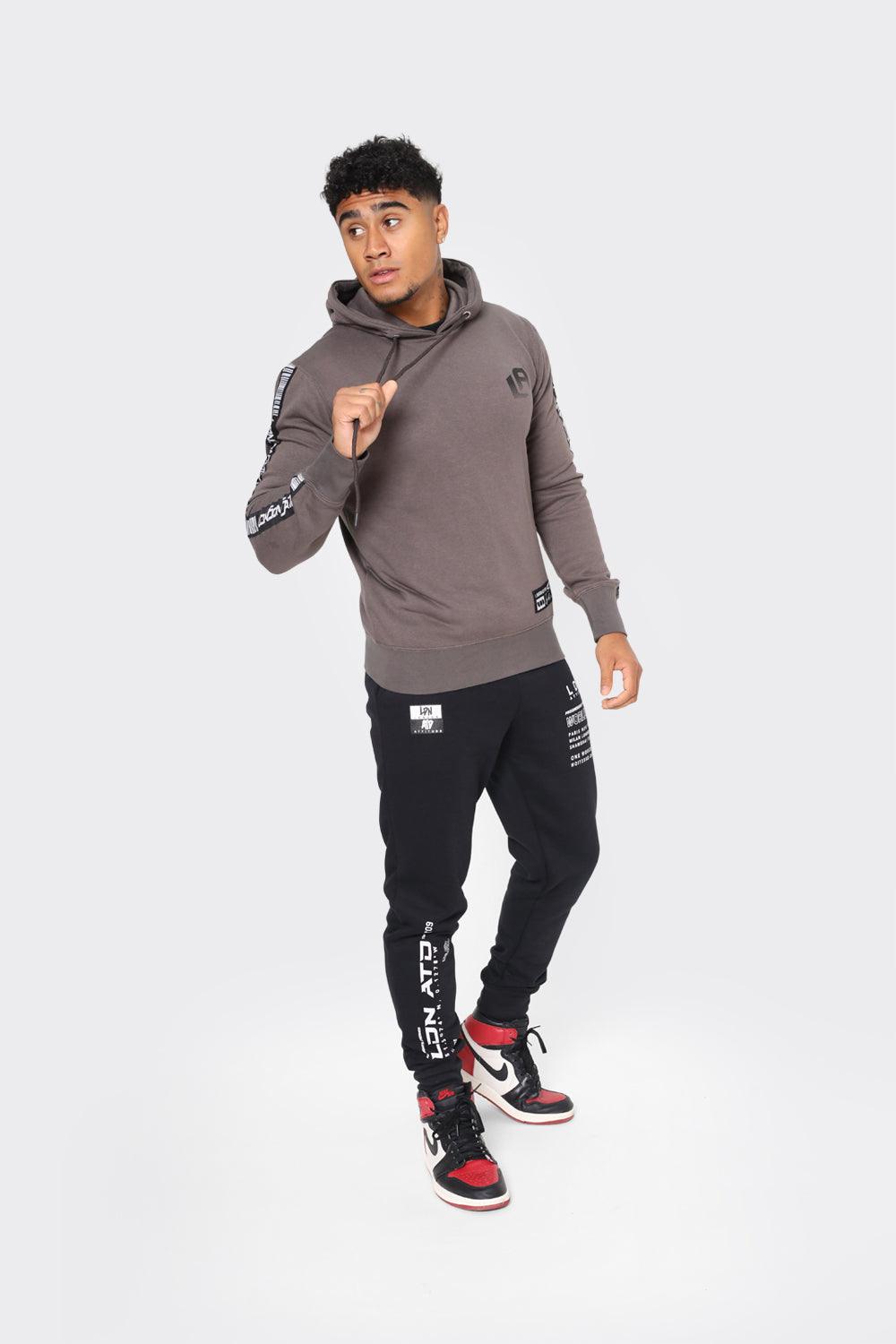 Men's Cityscape Hoodie with Taped Sleeve - London Attitude