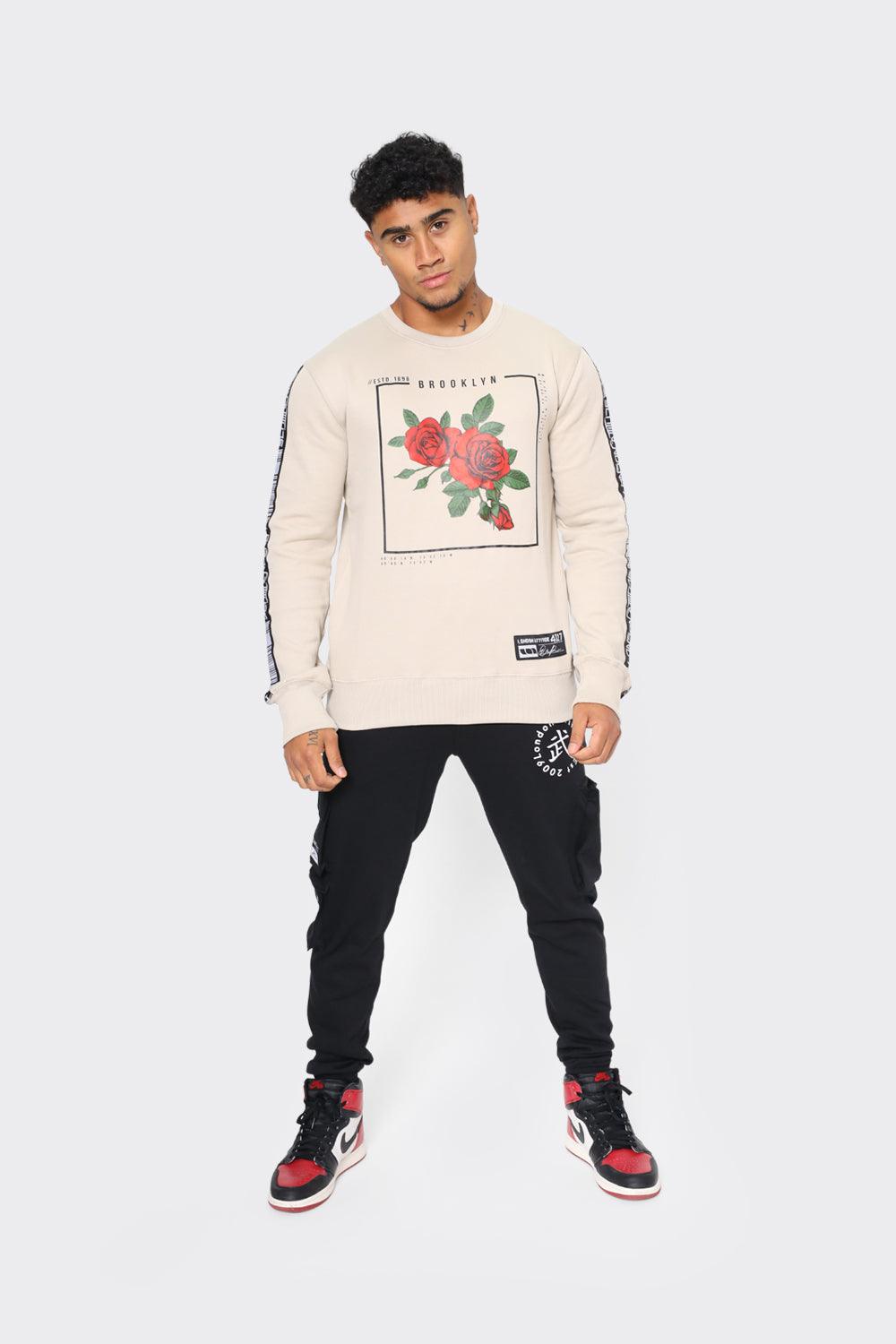 London Attitude Brooklyn Rose Graphic Sweatshirt - London Attitude