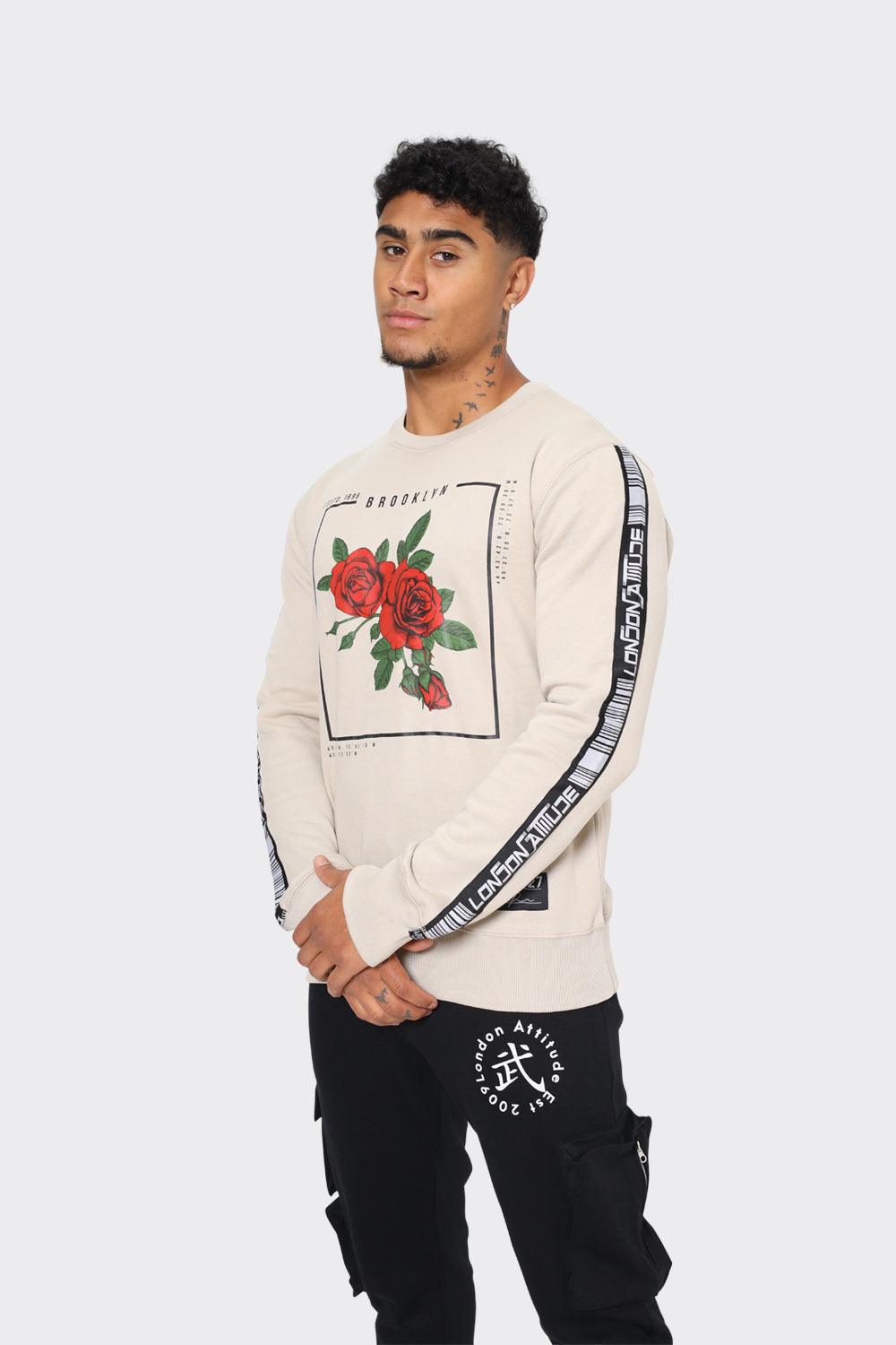 London Attitude Brooklyn Rose Graphic Sweatshirt - London Attitude