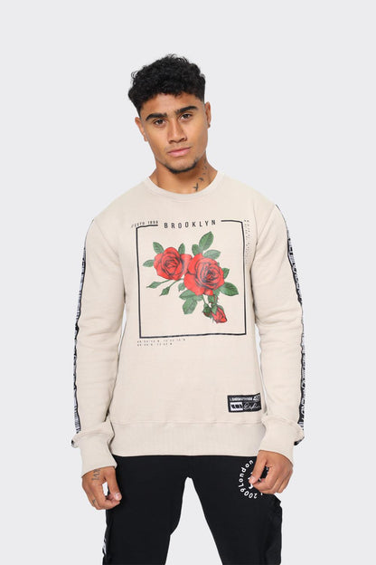 London Attitude Brooklyn Rose Graphic Sweatshirt - London Attitude