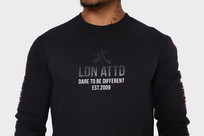 London Attitude "Dare to Be Different" Sweatshirt with Sleeve Tape - London Attitude