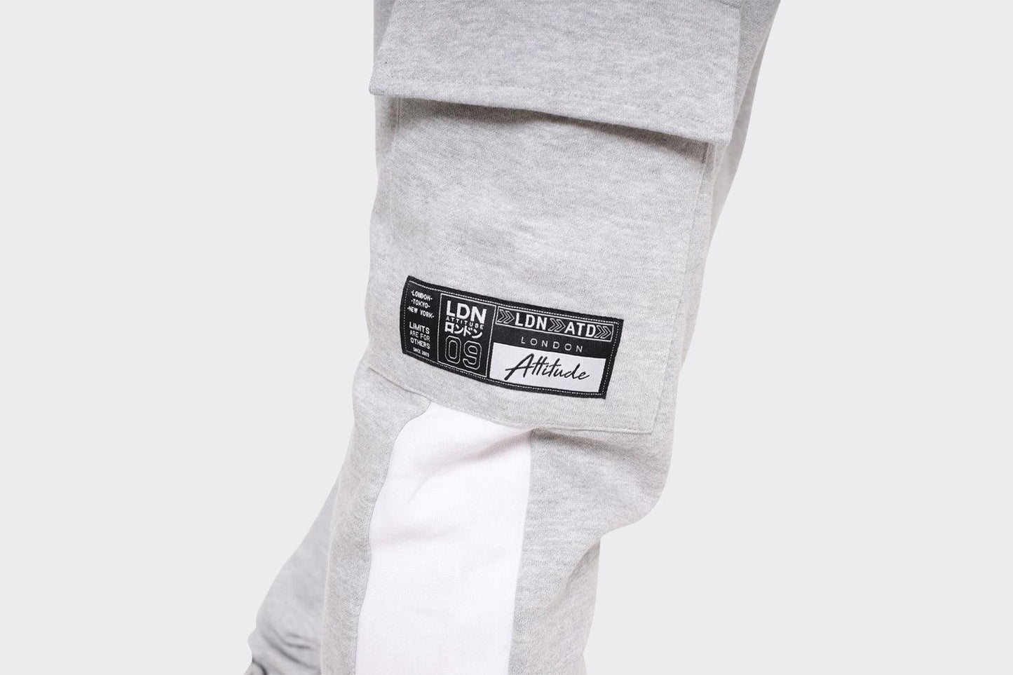 Grey LDN Attitude Cargo Joggers - London Attitude