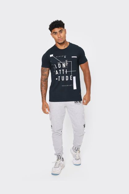 LDN Attitude Graphic Tee  in Dark Blue