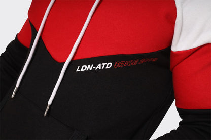 Men's Colour Block Cut & Sew Hoodie - London Attitude