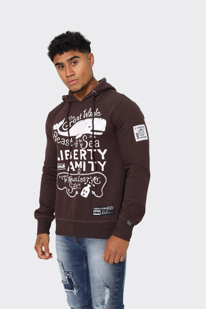 Nautical Whale Graphic Print Hoodie - London Attitude