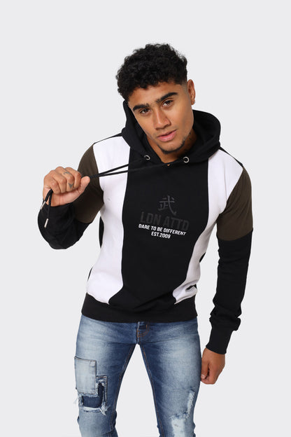 Men's Color block London Attitude  Hoodie – 'Dare to Be Different' Graphic Print