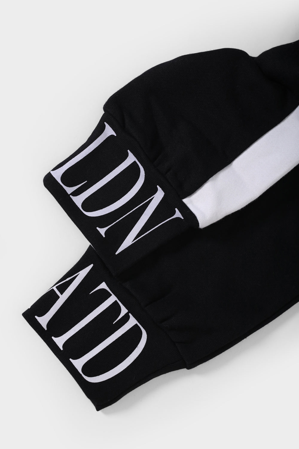 Men's Black and White Stripe Cargo Joggers with LDN ATD Cuffs