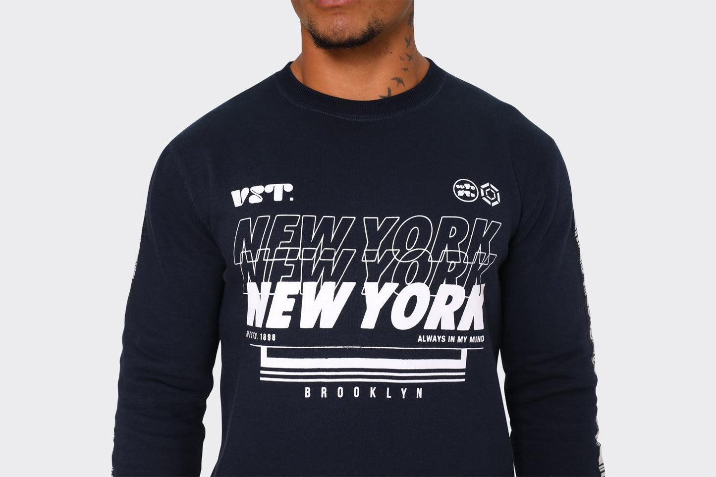 "New York Brooklyn" Sweatshirt Dark Blue - London Attitude