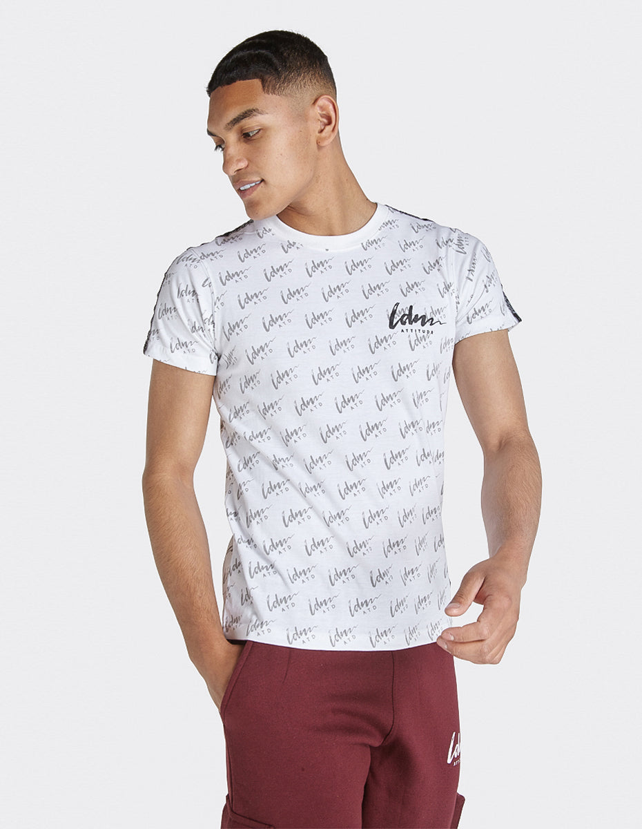 LDN ATTD White Signature All Over Print T-Shirts